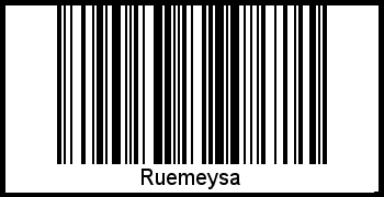 Ruemeysa als Barcode und QR-Code