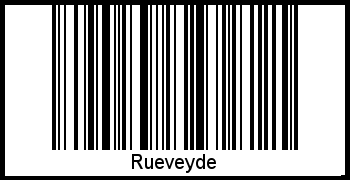 Barcode des Vornamen Rueveyde