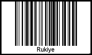 Barcode des Vornamen Rukiye