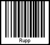Rupp als Barcode und QR-Code