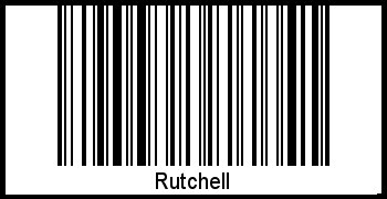 Barcode des Vornamen Rutchell