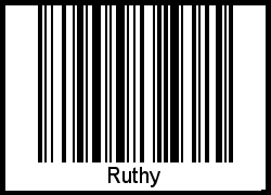 Barcode des Vornamen Ruthy