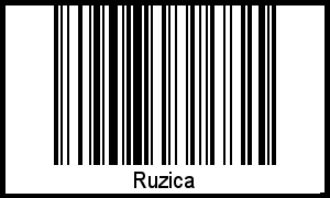 Der Voname Ruzica als Barcode und QR-Code