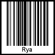 Der Voname Rya als Barcode und QR-Code