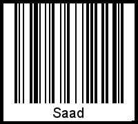 Der Voname Saad als Barcode und QR-Code