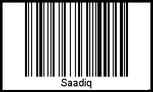 Interpretation von Saadiq als Barcode