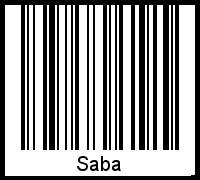 Interpretation von Saba als Barcode