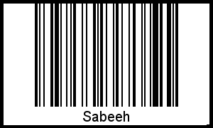 Interpretation von Sabeeh als Barcode
