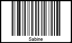 Barcode des Vornamen Sabine