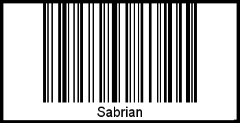 Barcode des Vornamen Sabrian
