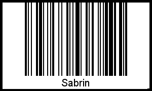 Sabrin als Barcode und QR-Code