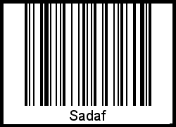Der Voname Sadaf als Barcode und QR-Code