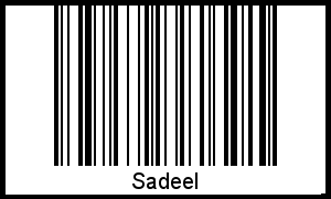 Barcode des Vornamen Sadeel