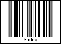 Barcode des Vornamen Sadeq