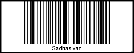 Barcode des Vornamen Sadhasivan