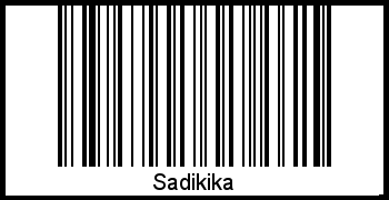 Der Voname Sadikika als Barcode und QR-Code