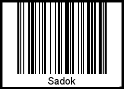 Barcode des Vornamen Sadok