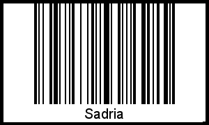Sadria als Barcode und QR-Code