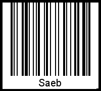 Saeb als Barcode und QR-Code