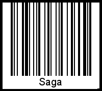 Barcode des Vornamen Saga