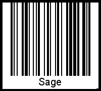 Interpretation von Sage als Barcode