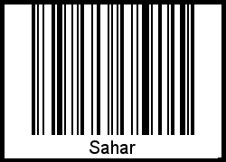 Interpretation von Sahar als Barcode