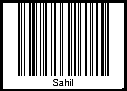 Interpretation von Sahil als Barcode
