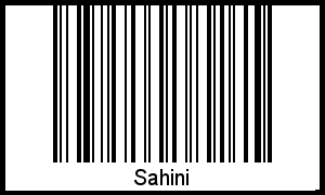 Barcode des Vornamen Sahini