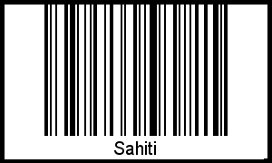 Der Voname Sahiti als Barcode und QR-Code