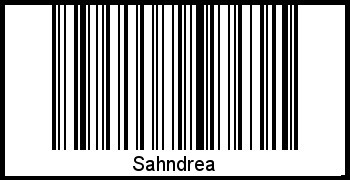 Barcode des Vornamen Sahndrea
