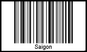 Barcode des Vornamen Saigon