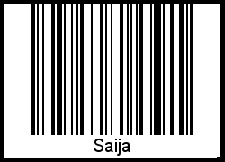 Saija als Barcode und QR-Code