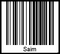 Der Voname Saim als Barcode und QR-Code