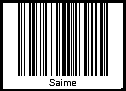 Barcode des Vornamen Saime