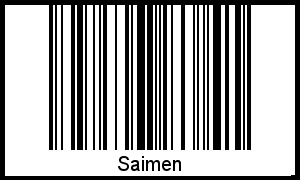 Barcode des Vornamen Saimen