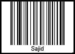 Der Voname Sajid als Barcode und QR-Code