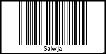 Der Voname Salwija als Barcode und QR-Code