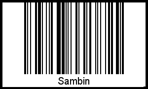 Barcode des Vornamen Sambin