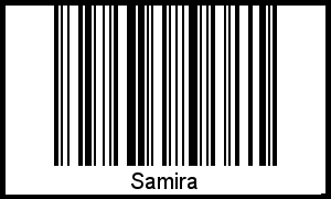 Samira als Barcode und QR-Code