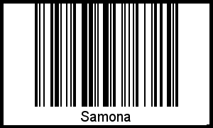 Barcode des Vornamen Samona