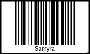 Interpretation von Samyra als Barcode