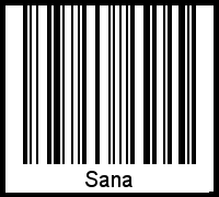 Sana als Barcode und QR-Code