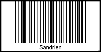 Barcode des Vornamen Sandrien
