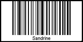 Interpretation von Sandrine als Barcode