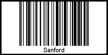 Barcode des Vornamen Sanford