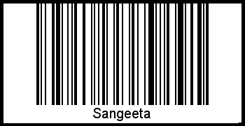 Sangeeta als Barcode und QR-Code