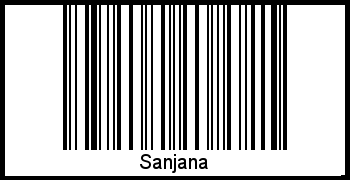 Barcode des Vornamen Sanjana
