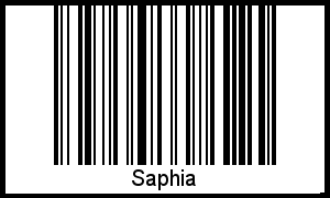 Barcode des Vornamen Saphia