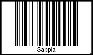 Interpretation von Sappia als Barcode