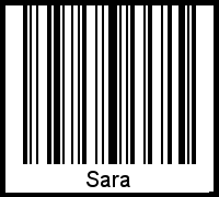 Barcode des Vornamen Sara